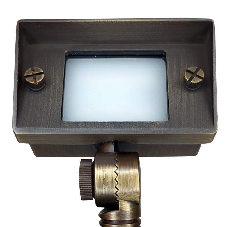 Image 2 Romeo 4 1/4 inch High Natural Brass LED Landscape Flood Light more views