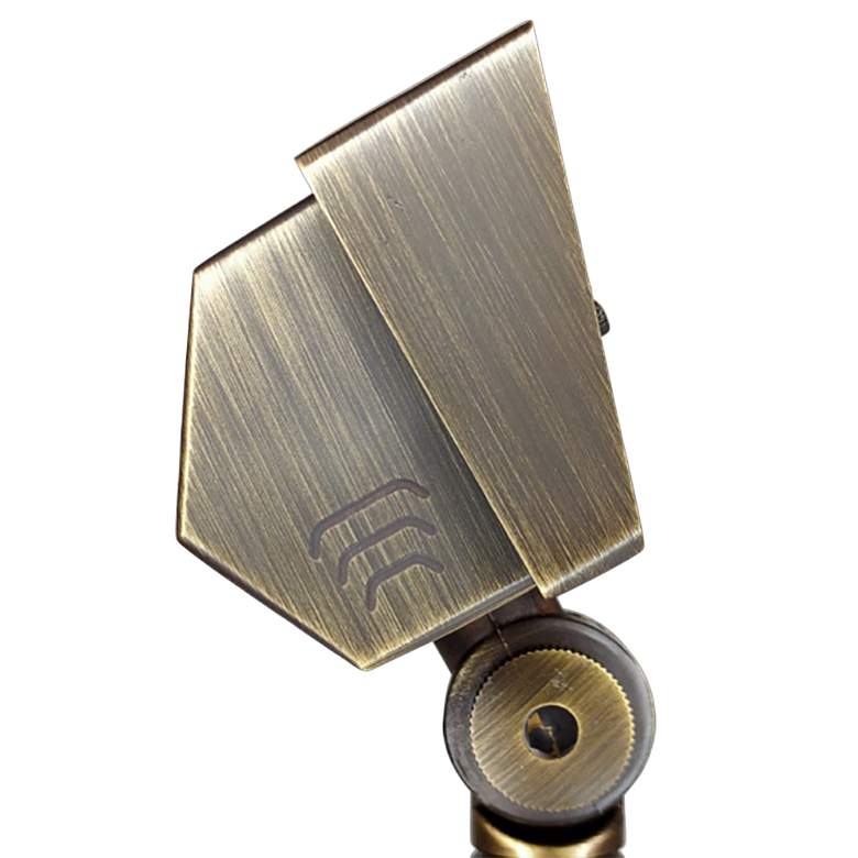 Image 5 Romeo 4 1/4 inch High Natural Brass LED Landscape Flood Light more views