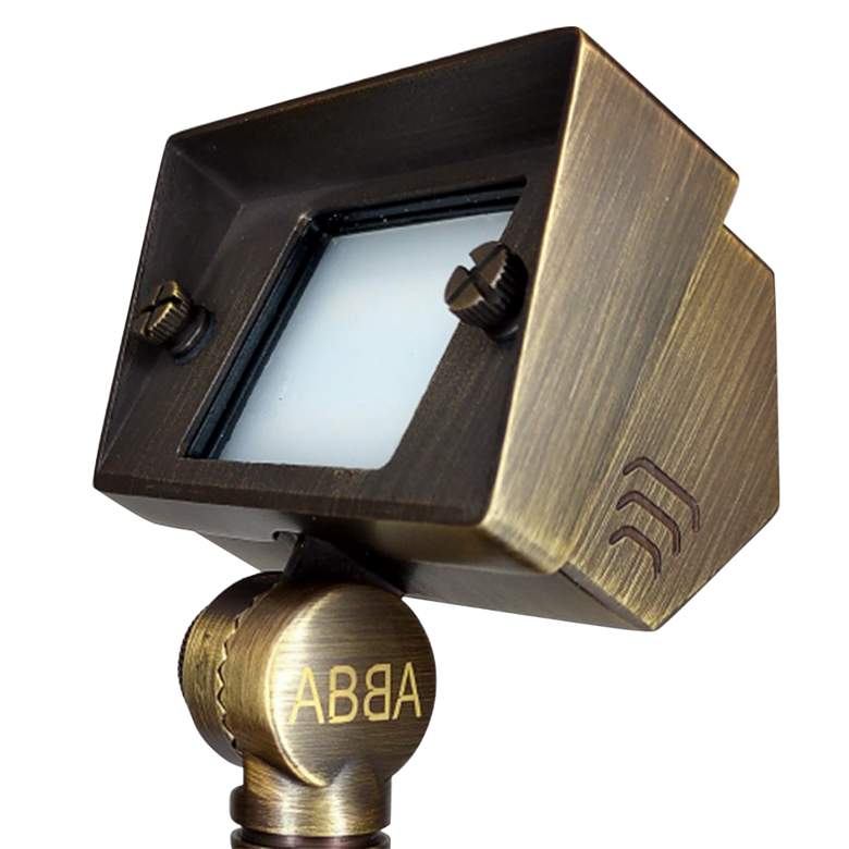 Image 6 Romeo 4 1/4" High Natural Brass LED Landscape Flood Light more views