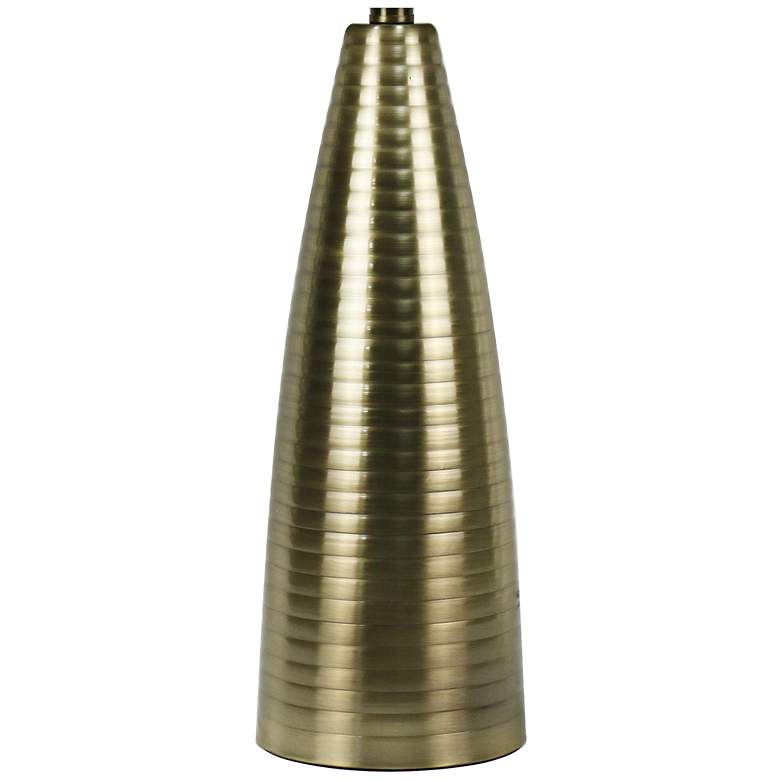 Image 2 Romero Antique Brass Ribbed Metal Table Lamps Set of 2 more views