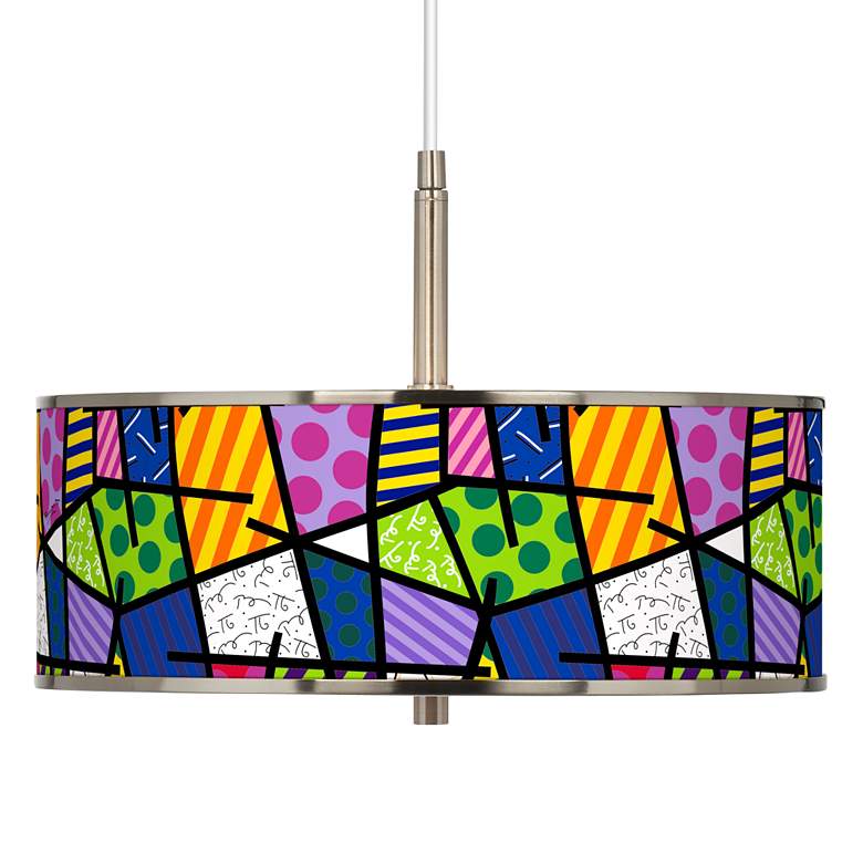 Image 1 Romero Britto Abstract 16" Wide Pendant Light