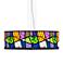 Romero Britto Abstract Giclee 24" Wide 4-Light Pendant Chandelier