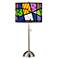 Romero Britto Abstract Giclee Brushed Nickel Table Lamp