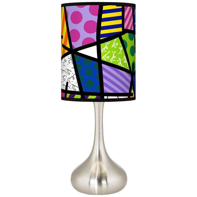 Image 1 Romero Britto Abstract Giclee Droplet Table Lamp
