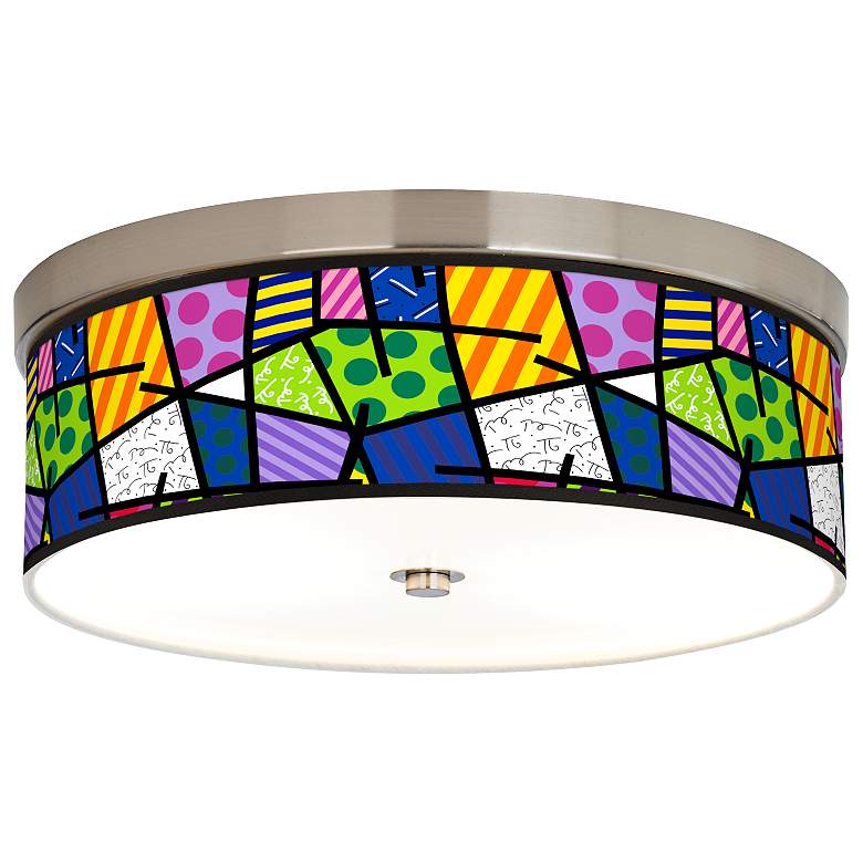 Image 1 Romero Britto Abstract Giclee Energy Efficient Ceiling Light