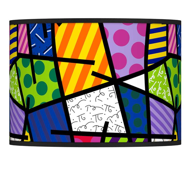 Image 1 Romero Britto Abstract Giclee Lamp Shade 13.5x13.5x10 (Spider)