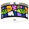 Romero Britto Abstract Giclee Nickel 10 1/4" Wide Ceiling Light