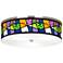 Romero Britto Abstract Giclee Nickel 20 1/4" Wide Ceiling Light