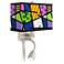 Romero Britto Abstract LED Reading Light Plug-In Sconce