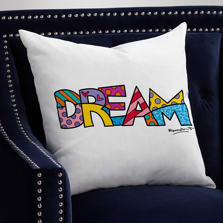 Image 1 Romero Britto Dream 18 inch Square Throw Pillow