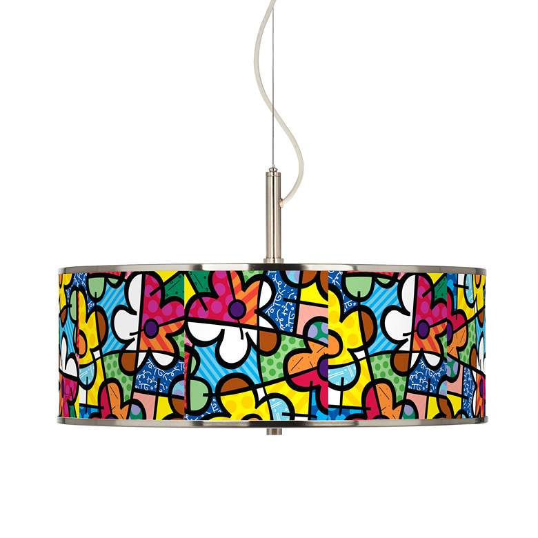 Image 1 Romero Britto Flowers 20" Wide Pendant Light
