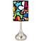 Romero Britto Flowers Giclee Droplet Table Lamp