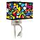 Romero Britto Flowers LED Reading Light Plug-In Sconce