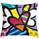 Romero Britto Heart 18" Square Throw Pillow
