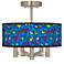 Romero Britto Hearts Ava 5-Light Nickel Ceiling Light