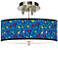 Romero Britto Hearts Giclee 14" Wide Ceiling Light