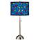 Romero Britto Hearts Giclee Brushed Nickel Table Lamp