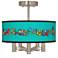 Romero Britto Love Smile Ava 5-Light Nickel Ceiling Light