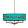 Romero Britto Love Smile Ava 6-Light Nickel Pendant Chandelier