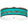 Romero Britto Love Smile Giclee Nickel 20 1/4" Wide Ceiling Light