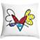 Romero Britto Winged Heart 18" Square Throw Pillow