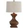 Romilly Chestnut Brown Wood Table Lamp