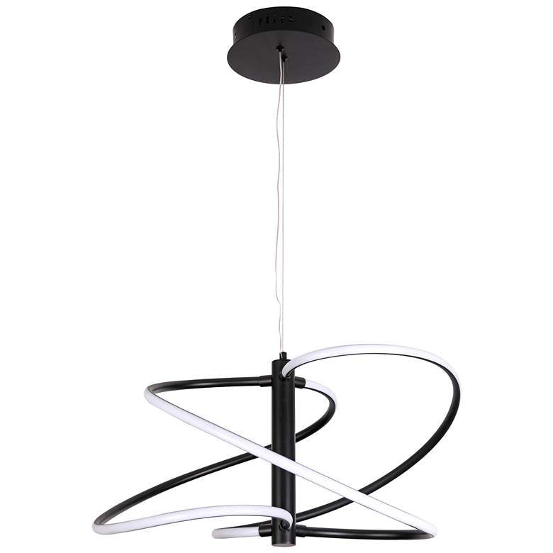 Image 1 Romy 24" Wide Matte Black 36W LED Pendant
