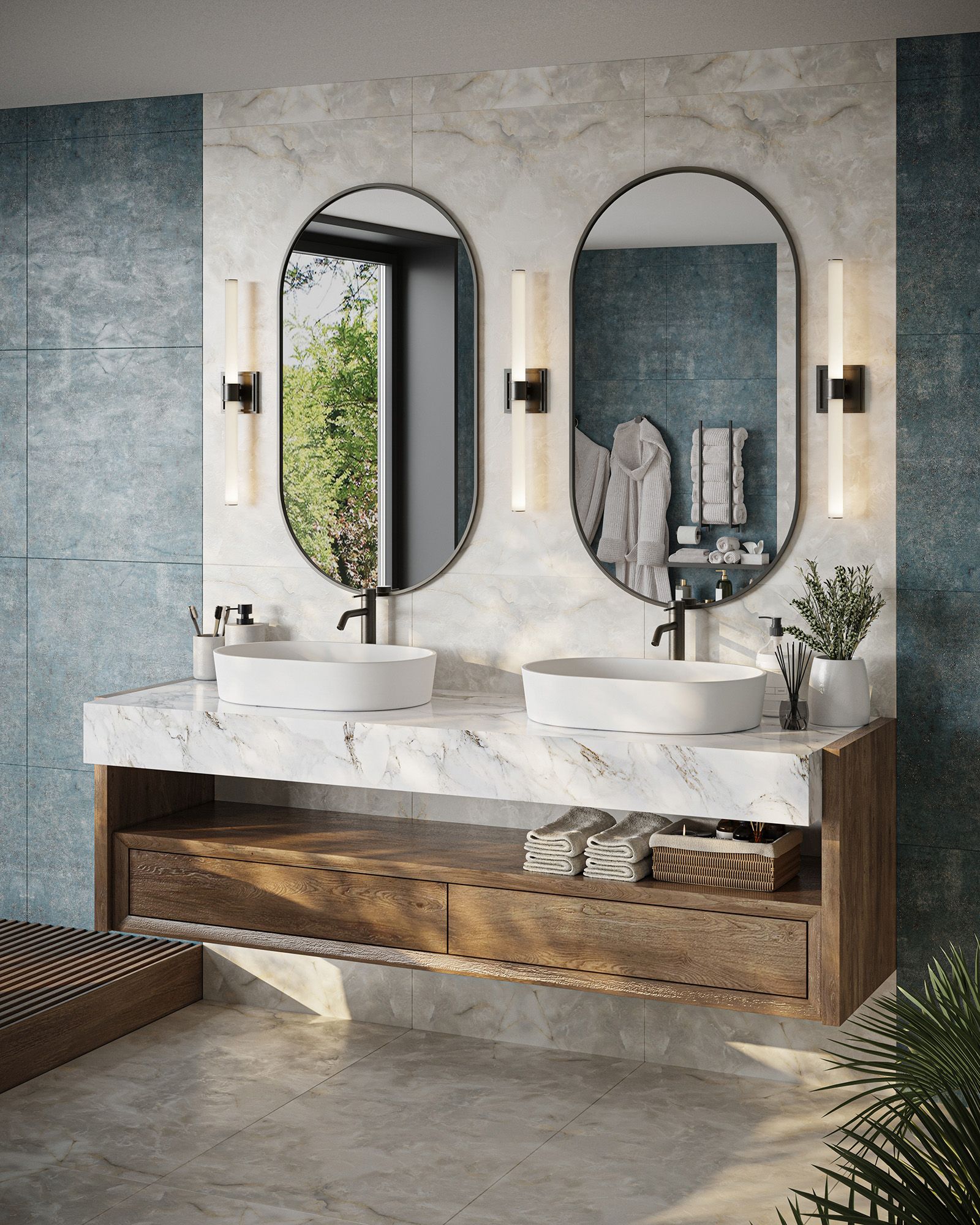 Image 2 Rona 24" High Black ADA LED Wall Sconce more views