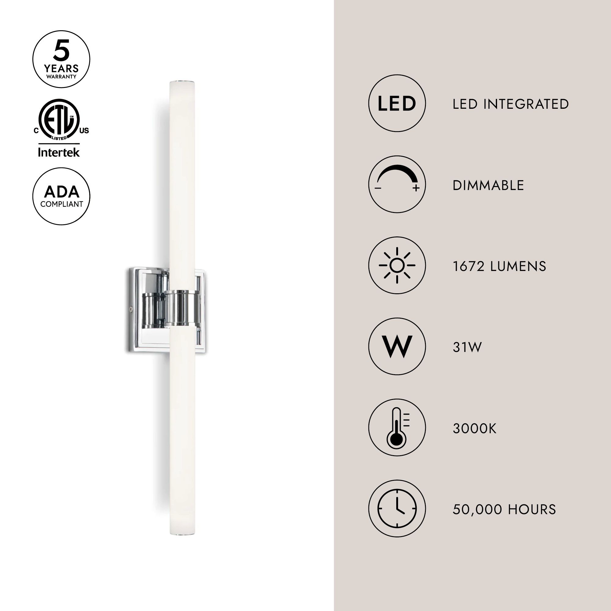 Image 4 Rona 24" High Black ADA LED Wall Sconce more views