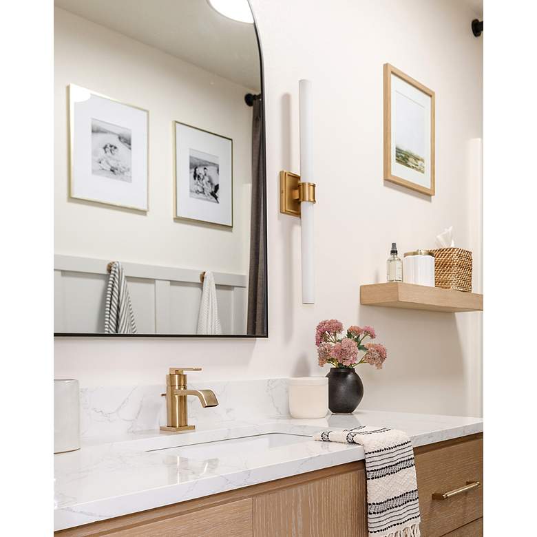 Image 3 Rona 24" High Brushed Gold LED Wall Sconce more views