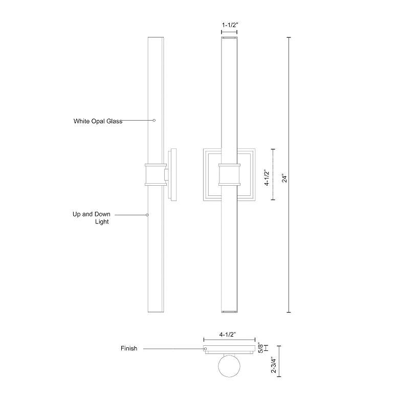 Image 7 Rona 24" High Brushed Gold LED Wall Sconce more views
