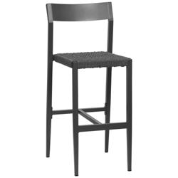 Ronan 29 1/4" Gray Metal Outdoor Bar Stool