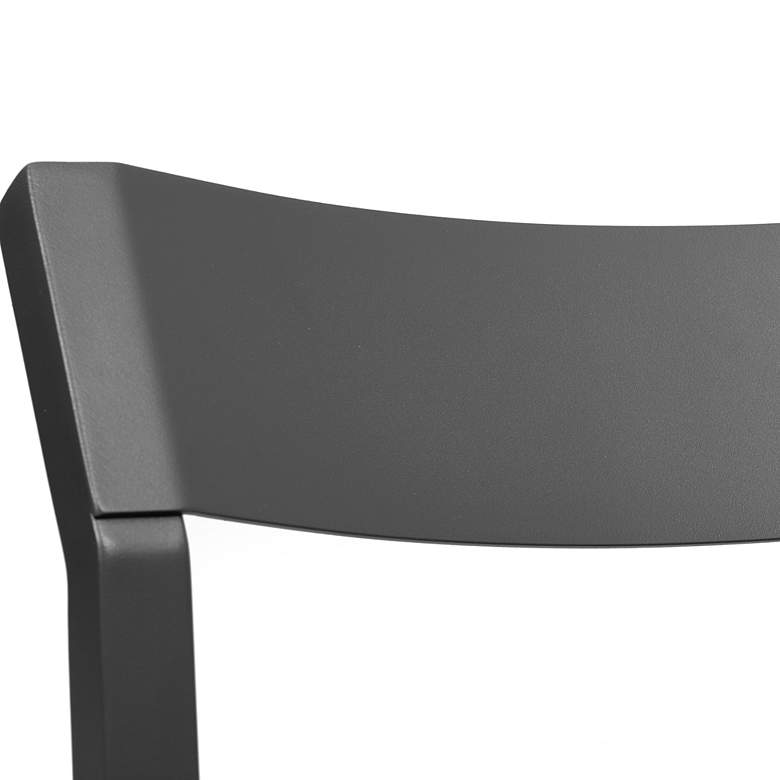 Image 2 Ronan 29 1/4" Gray Metal Outdoor Bar Stool more views