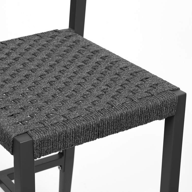 Image 3 Ronan 29 1/4" Gray Metal Outdoor Bar Stool more views