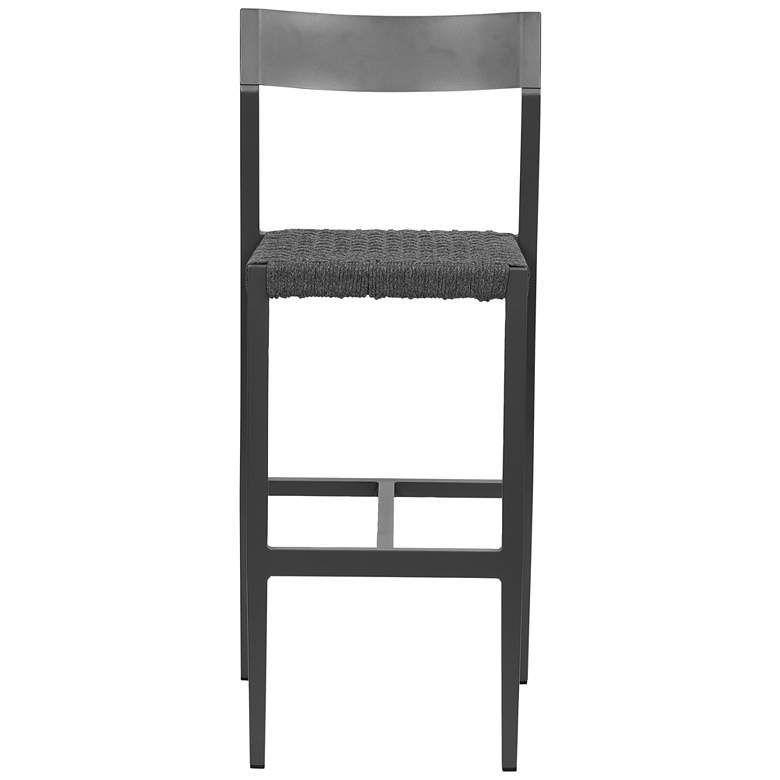 Image 6 Ronan 29 1/4" Gray Metal Outdoor Bar Stool more views