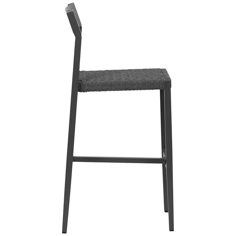 Image 7 Ronan 29 1/4" Gray Metal Outdoor Bar Stool more views