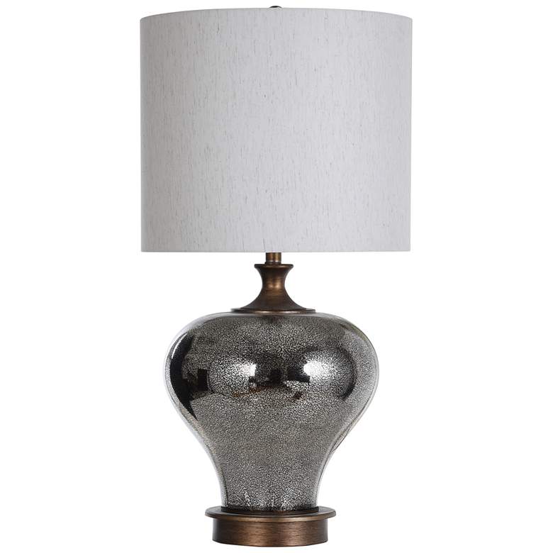 Image 2 Ronan Silver Mercury Glass Table Lamp w/ Brushed Copper Base