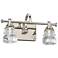 Rondelle 7 1/2" High Polished Nickel 2-Light LED Wall Sconce