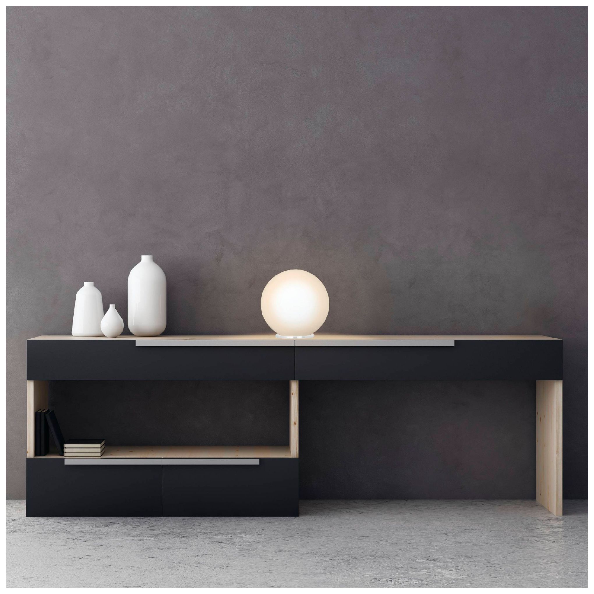 Image 5 Rondo - 1-Light Table Lamp - Silver - Opal Glass- 9 Inches more views