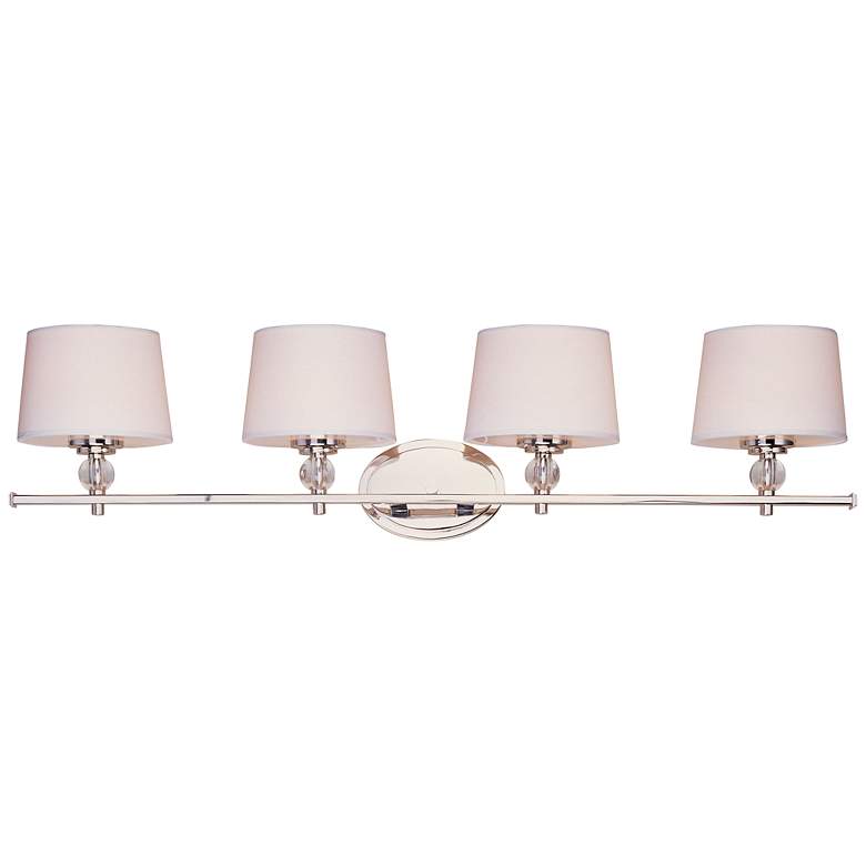 Image 1 Rondo 36 1/4"W Polished Nickel 4-Light Vanity Bath Light