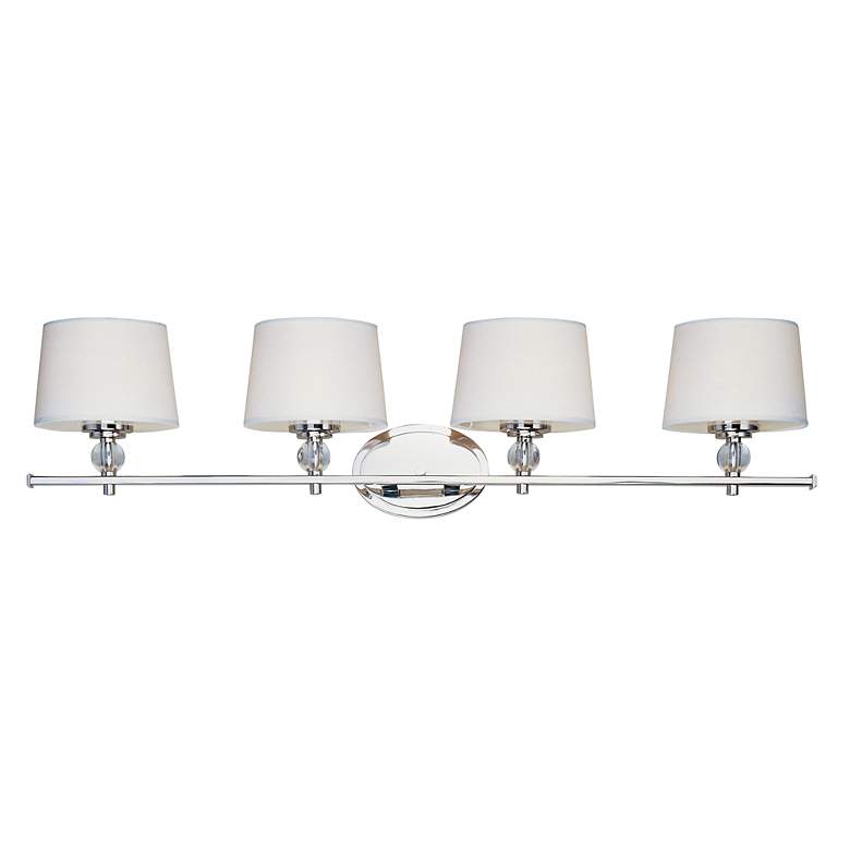 Image 3 Rondo 36 1/4"W Polished Nickel 4-Light Vanity Bath Light more views