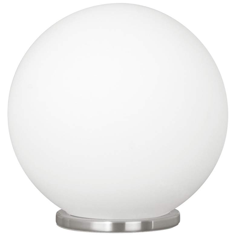 Image 1 Rondo White Opal Glass Dome Globe Modern Accent Table Lamp