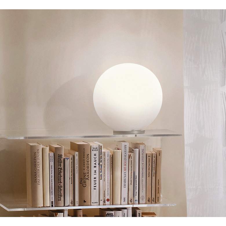 Image 4 Rondo White Opal Glass Dome Globe Modern Accent Table Lamp more views