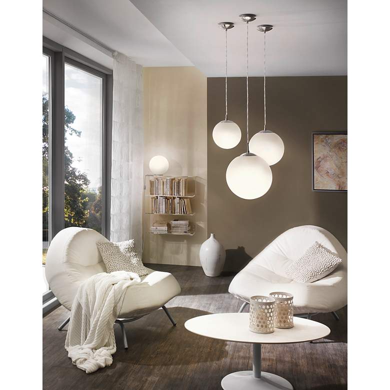 Image 7 Rondo White Opal Glass Dome Globe Modern Accent Table Lamp more views