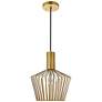 3_Ronnie 11 1/2" Wide Brass Iron Mini Pendant