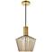 Ronnie 11 1/2" Wide Brass Iron Mini Pendant