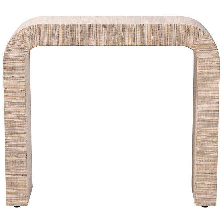 Image 6 Ronnie 36" Wide Woven Natural Grasscloth Console Table more views