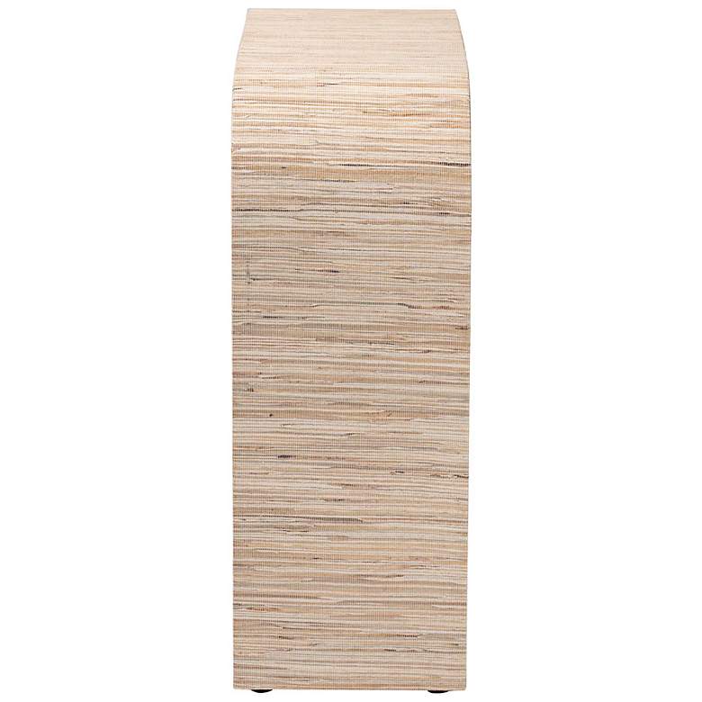 Image 7 Ronnie 36" Wide Woven Natural Grasscloth Console Table more views