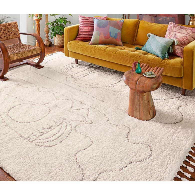 Image 1 Ronnie RON-04 5'3"x7'6" Ivory Natural Rectangular Area Ru