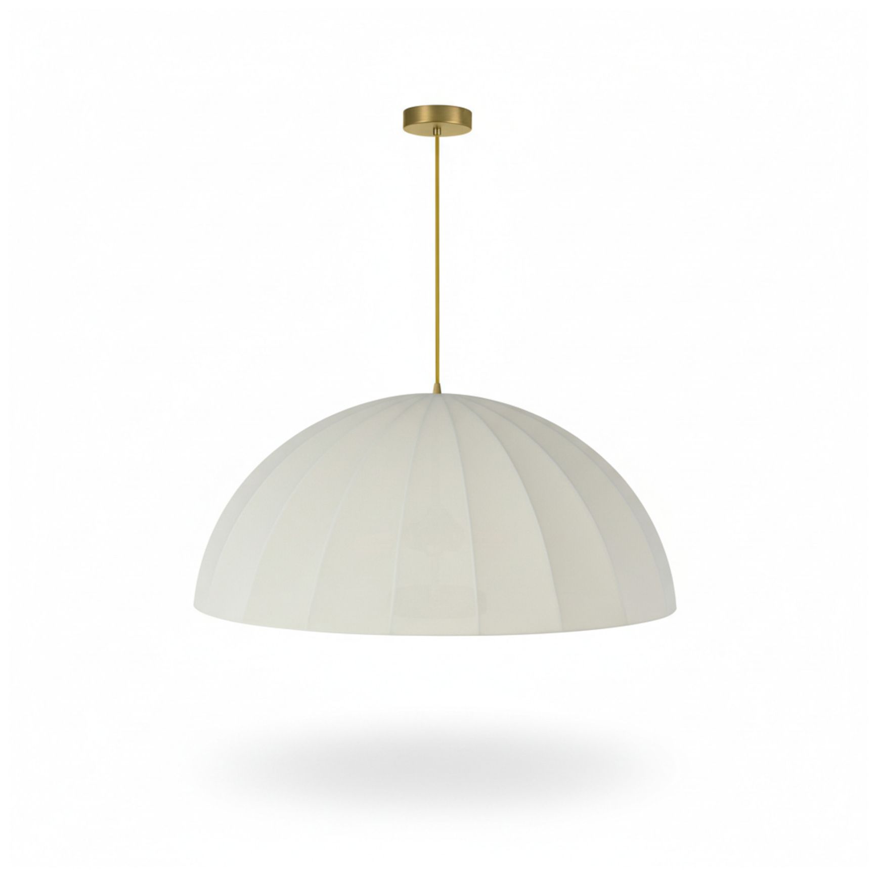 Image 2 Ronny 30" Wide Beige, Aged Brass Pendant more views